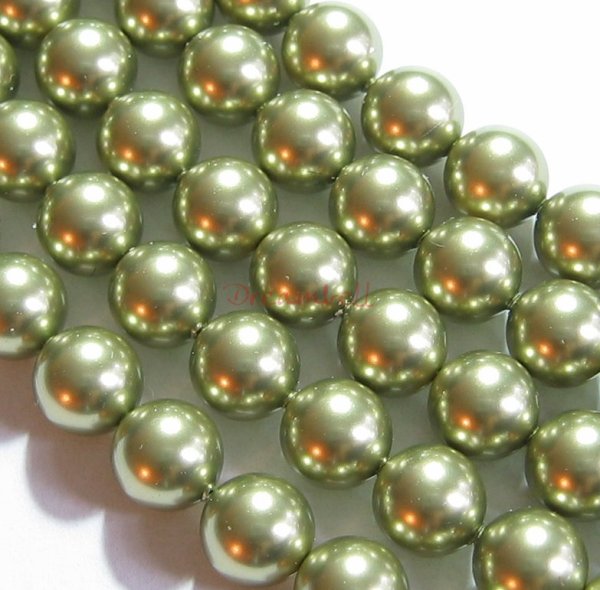50x Swarovski Elements Crystal Pearls 5810 Round Light Green 3mm
