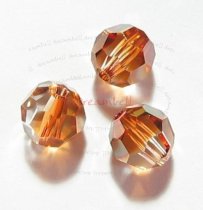 12x Swarovski Crystal Elements 5000 Round Faceted 4mm Copper