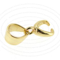 2x Vermeil 14K Gold plated Sterling Silver PENDANT CLASP W/ BAIL