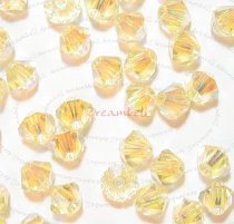 24x Swarovski Elements Bicone Crystal Beads 5301 Jonquil 4mm AB 2x