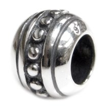 Sterling Silver Round Dot Beads for European Charm Bracelets 9.5mm