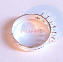 1 x BRIGHT STERLING SILVER Ring Case (6 holes)