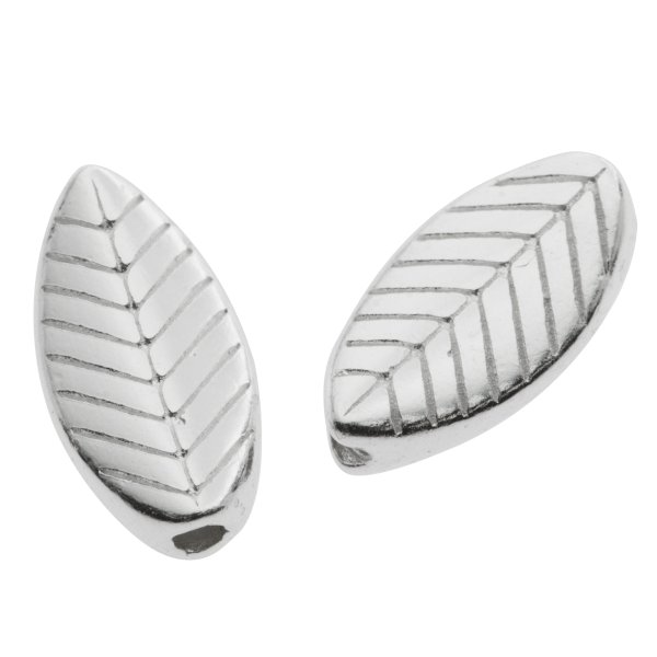 4x 925 Sterling Silver Tree Leaf Tube Bead Spacer