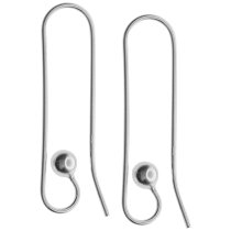 2x 925 Sterling Silver 4mm Round Ball Interchangeable Earwire Dangle Earring Connector Hook