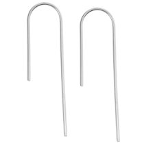 2x 925 Sterling Silver Earwire Thread Pearl Pendant Dangle Earring Connector Hook