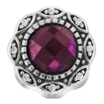 1x 925 Sterling Silver Flower CZ Crystal Bead for European Charm Bracelets