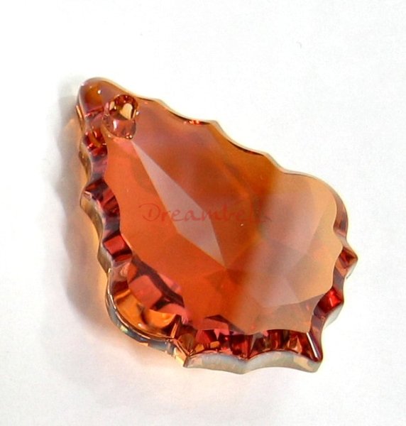 1x Swarovski Elements Crystal 6091 Baroque Pendant Copper 38mm