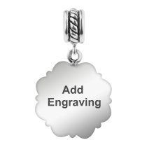 925 Sterling Silver Personalized Photo Dangle Charm Bead for European Charm Bracelets