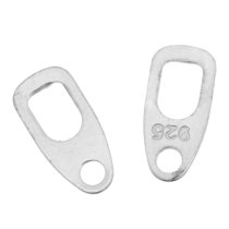10x Sterling Silver 925 Label Hallmark Tags Bead Chain Connector