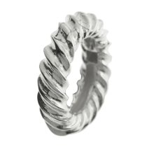 1x 925 Sterling Silver Round Twist Ring Pearl Necklace Enhancer Shortener Connector Clasp