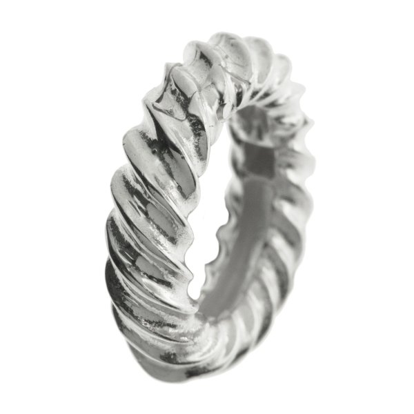 1x 925 Sterling Silver Round Twist Ring Pearl Necklace Enhancer Shortener Connector Clasp