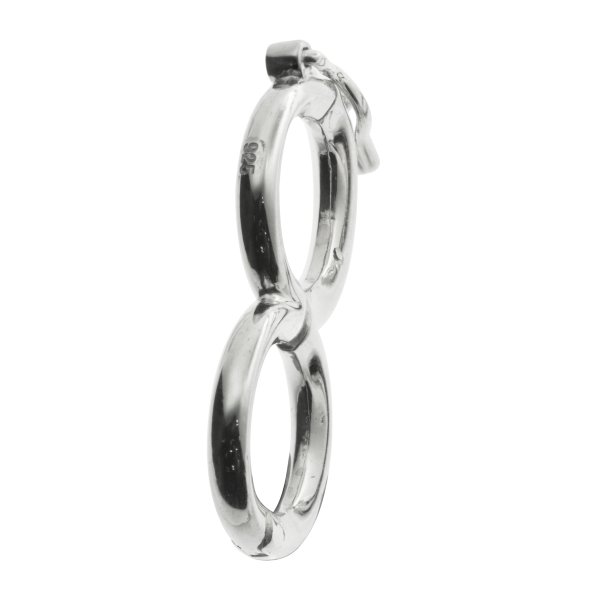 1x 925 Sterling Silver Infinitry 2 Strands Pearl Necklace Enhancer Shortener Connector Clasp