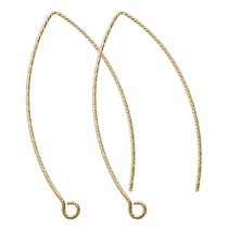 2x 14k Gold Filled Twisted Earwire French Hook Dangle Earring Connector