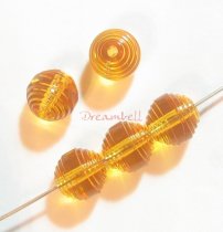 6x Swarovski Elements Crystal Vintage 5030 Topaz 8mm