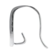 2x Rhodium on Sterling Silver CZ Teardrop Earwire Hook Dangle Earring Connector