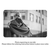 Anodized Aluminum Black Chase Your Dream Personalized Photo Custom Engrave Metal Wallet Mini Love Insert Gift Note Card