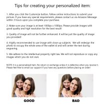 Anodized Aluminum Black Chase Your Dream Personalized Photo Custom Engrave Metal Wallet Mini Love Insert Gift Note Card