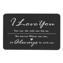 I Love You Forever Always Personalized Text Photo Engraved Wallet Mini Insert Love Note Card Family Anniversary Groom Bride Gift Keepsake