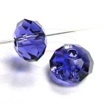 4x Swarovski Crystal Elements 5040 Briolette Bead Rondelle Spacer Purple Velvet 8mm