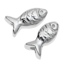 8x STERLING SILVER FISH BEAD CONNECTOR SPACER 6.8MM