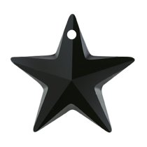 SWAROVSKI CRYSTAL 6714 STAR PENDANT 20MM Bead Jet Black
