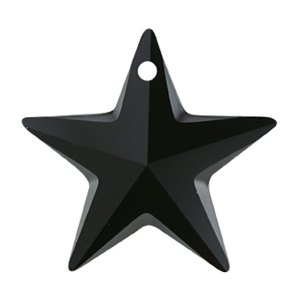 SWAROVSKI CRYSTAL 6714 STAR PENDANT 20MM Bead Jet Black