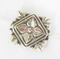 1x Bali Sterling Silver Flower Focal Bead 15.3mmx 13.9mm