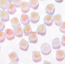24 Swarovski Elements Crystal Bicone 5301 Violet Opal 4mm AB 2x