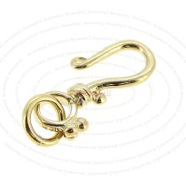 2x Vermeil 14K Gold plated over 925 Sterling Silver DOTS FLOWER Hook Clasp 16mm
