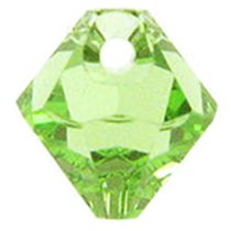 6x Swarovski crystal 6301 Top Drill Bicone Peridot 8mm