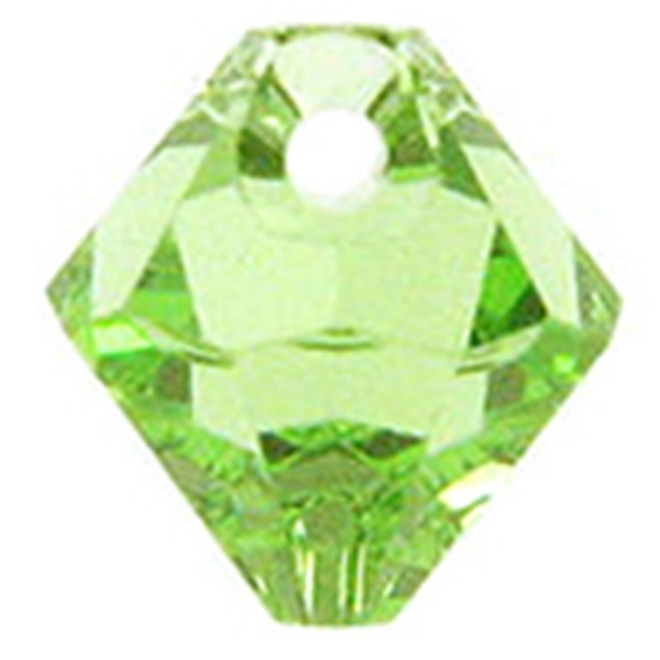 6x Swarovski crystal 6301 Top Drill Bicone Peridot 8mm