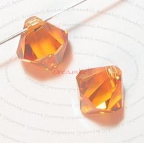 6x Swarovski crystal 6301 Top Drill Bicone Topaz bead 8mm