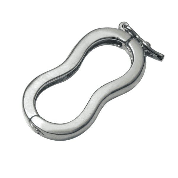 Rhodium Plated on 925 Sterling Silver Connector / Necklace Shortener Clasp