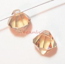 12x Swarovski crystal 6301Top Drill Bicone LIGHT COLORADO TOPAZ 6mm