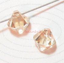 12x Swarovski crystal 6301 Top Drill Bicone Golden Shadow 6mm