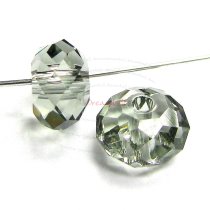 4x Swarovski Crystal Elements 5040 Briolette Bead Rondelle Spacer Black Diamond 8mm