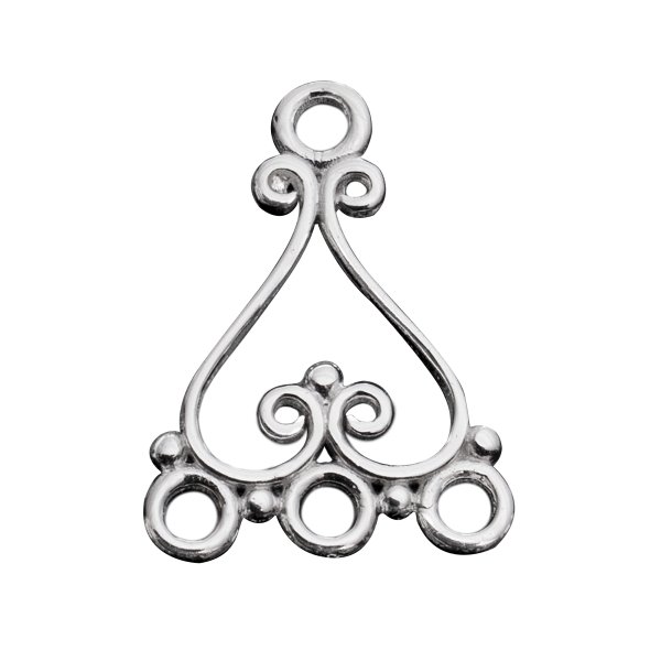 2x Bali Sterling silver Chandelier earring connector 18.5mm