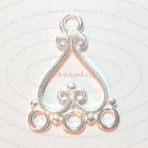 2x Bali Sterling silver Chandelier earring connector 18.5mm