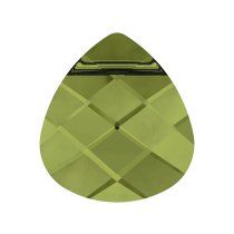 4x SWAROVSKI BRIOLETTE Pendant 11mm Olivine CRYSTAL 6012