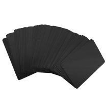 Anodized Aluminum Metal Business Cards Wallet Insert Id Blank for Custom Laser Engraving DIY Gift Card Black