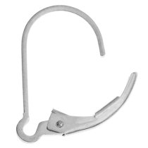 2 Sterling SILVER LEVERBACK earwire lever back EAR wire 15mm x 10mm