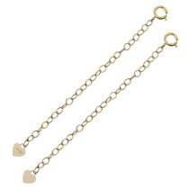 3″ 14k Gold Filled Oval Ring Rolo Chain Extender Removable Adjustable Extra Links for Necklace Jewelry