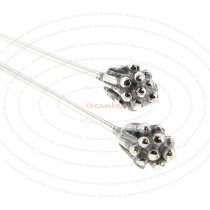 10 Sterling Silver Head pins Bali Ball dot Headpins 22GA 2″