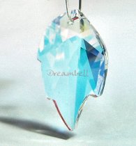 Swarovski Crystal 6735 Leaf Bead Pendant Clear AB 32MM