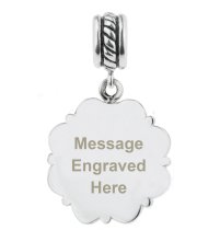 925 Sterling Silver Personalized Photo Dangle Charm Bead for European Charm Bracelets