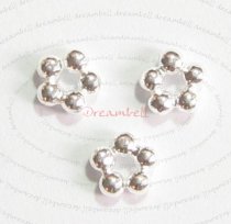 10x STERLING SILVER DAISY STAR BEAD SPACER 5MM 2MM