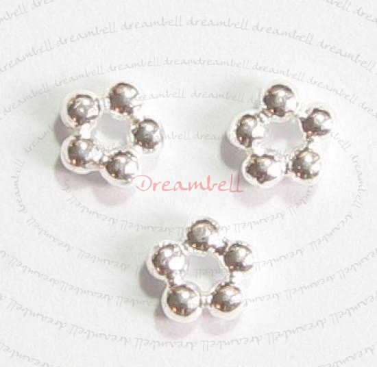 10x STERLING SILVER DAISY STAR BEAD SPACER 5MM 2MM