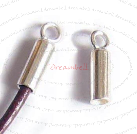 10x STERLING SILVER Bead 1mm LEATHER Cord END CAP