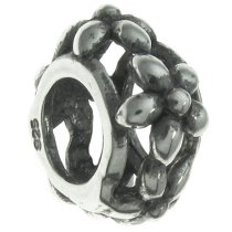 10mm STERLING SILVER FLOWER Bead for European Charm Bracelets