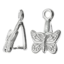 2x Sterling Silver PENDANT Earring Dangle Bail CLASP
